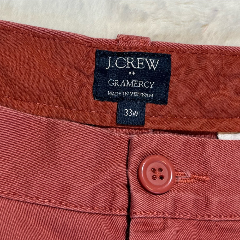 J.Crew GRAMERCY size 33 dk salmon shorts - Picture 3 of 8